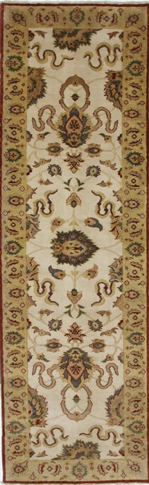 Chobi White Runner Hand Knotted 31 X 100 Area Rug 250-27792 Image 0