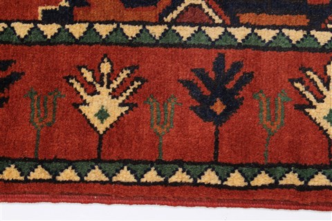 Kazak Blue Runner Hand Knotted 210 X 99 Area Rug 250-27793 Image 2