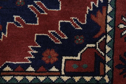 Kazak Blue Runner Hand Knotted 210 X 99 Area Rug 250-27793 Image 7