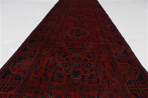 Shahre Babak Blue Runner Hand Knotted 26 X 91 Area Rug 250-27795 Image 8
