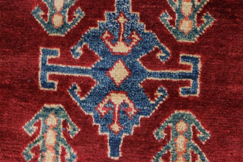 Kazak Beige Runner Hand Knotted 29 X 94 Area Rug 250-27797 Image 2