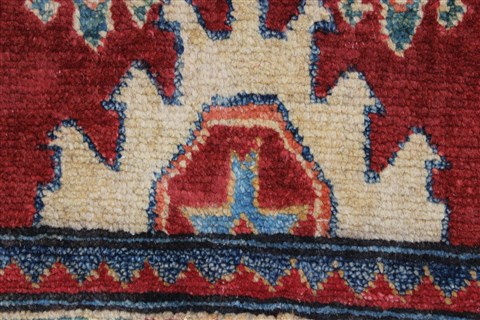 Kazak Beige Runner Hand Knotted 29 X 94 Area Rug 250-27797 Image 6