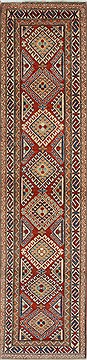 Pakistani Kazak Red Runner 10 to 12 ft Wool Carpet 27799