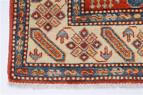 Kazak Blue Runner Hand Knotted 28 X 101 Area Rug 250-27800 Image 4