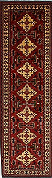 Indian Turkman Beige Runner 10 to 12 ft Wool Carpet 27802