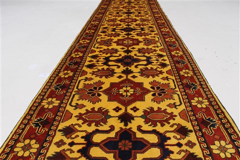 Turkman Brown Runner Hand Knotted 28 X 105 Area Rug 250-27803 Image 1