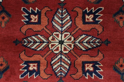 Turkman Blue Runner Hand Knotted 29 X 94 Area Rug 250-27805 Image 2