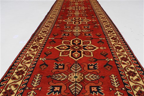 Turkman Blue Runner Hand Knotted 29 X 94 Area Rug 250-27805 Image 9