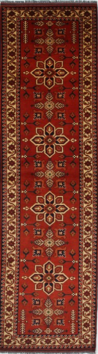 Turkman Blue Runner Hand Knotted 29 X 94 Area Rug 250-27805 Image 0