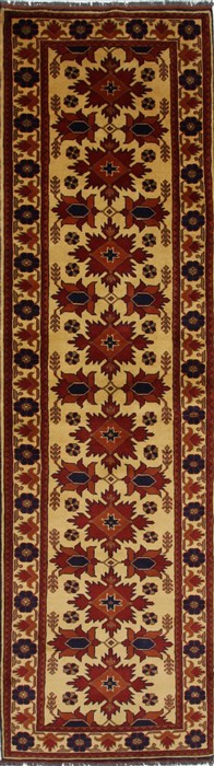 Turkman Brown Runner Hand Knotted 29 X 910  Area Rug 250-27807 Image 0