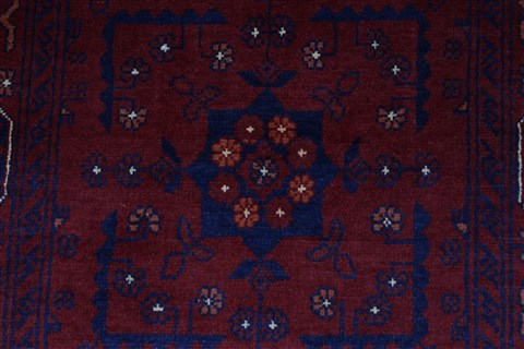 Khan Mohammadi Blue Runner Hand Knotted 28 X 95 Area Rug 250-27810 Image 3