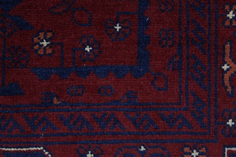 Khan Mohammadi Blue Runner Hand Knotted 28 X 95 Area Rug 250-27810 Image 6