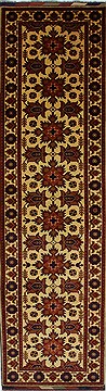Turkman Brown Runner Hand Knotted 2'9" X 10'0"  Area Rug 250-27813