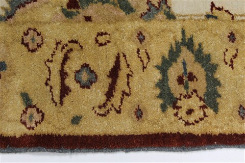 Chobi White Runner Hand Knotted 33 X 101 Area Rug 250-27816 Image 3