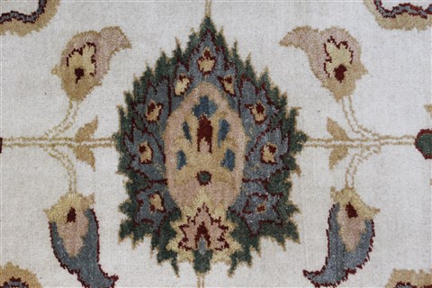 Chobi White Runner Hand Knotted 33 X 101 Area Rug 250-27816 Image 5