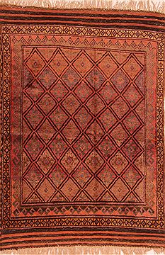 Baluch Brown Hand Knotted 4'8" X 5'9"  Area Rug 100-27818