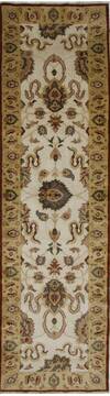 Chobi White Runner Hand Knotted 2'10" X 10'6"  Area Rug 250-27819