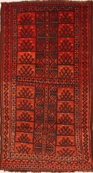 Baluch Red Runner Hand Knotted 35 X 611 Area Rug 100-27823 Image 0