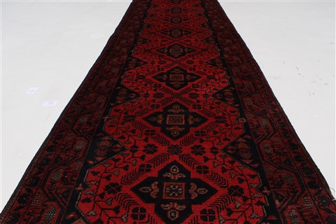 Khan Mohammadi Blue Runner Hand Knotted 26 X 98 Area Rug 250-27827 Image 2