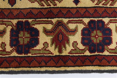Kazak Beige Runner Hand Knotted 28 X 110 Area Rug 250-27829 Image 2