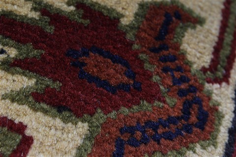 Kazak Beige Runner Hand Knotted 28 X 110 Area Rug 250-27829 Image 7