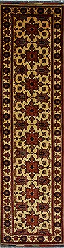 Kazak Beige Runner Hand Knotted 2'8" X 11'0"  Area Rug 250-27829