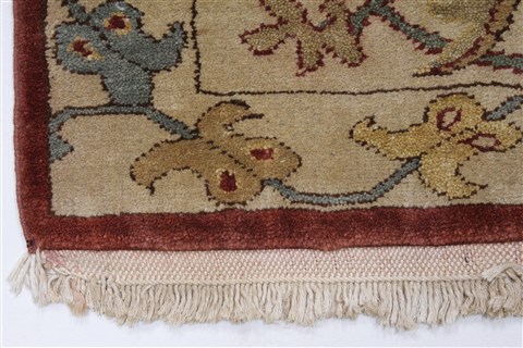 Chobi Beige Runner Hand Knotted 211 X 86 Area Rug 250-27830 Image 4