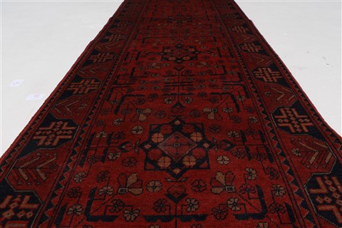 Khan Mohammadi Blue Runner Hand Knotted 26 X 97 Area Rug 250-27831 Image 7