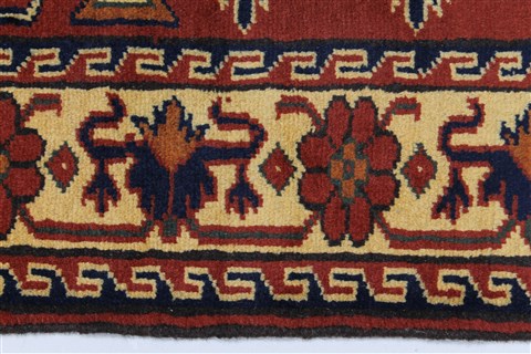 Kazak Red Runner Hand Knotted 211 X 99 Area Rug 250-27832 Image 2