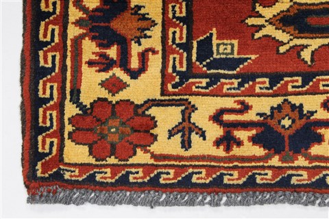Kazak Red Runner Hand Knotted 211 X 99 Area Rug 250-27832 Image 5