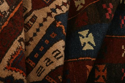 Baluch Beige Hand Knotted 32 X 61 Area Rug 100-27833 Image 2