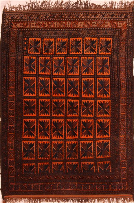 Baluch Brown Hand Knotted 50 X 69 Area Rug 253-27834 Image 0