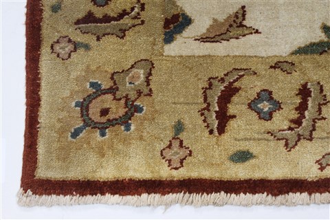 Chobi Beige Runner Hand Knotted 31 X 100 Area Rug 250-27836 Image 7