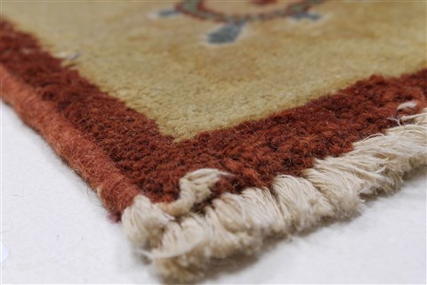 Chobi Beige Runner Hand Knotted 31 X 100 Area Rug 250-27836 Image 8