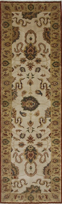 Chobi Beige Runner Hand Knotted 31 X 100 Area Rug 250-27836 Image 0