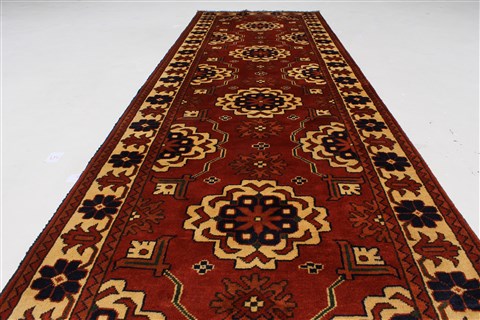 Kazak Red Runner Hand Knotted 210 X 92 Area Rug 250-27838 Image 1
