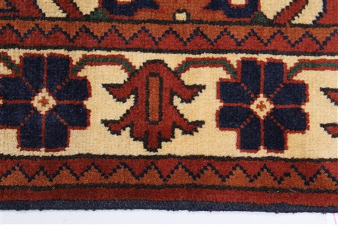 Kazak Red Runner Hand Knotted 210 X 92 Area Rug 250-27838 Image 2