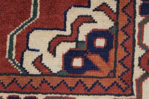 Kazak Red Runner Hand Knotted 210 X 92 Area Rug 250-27838 Image 6