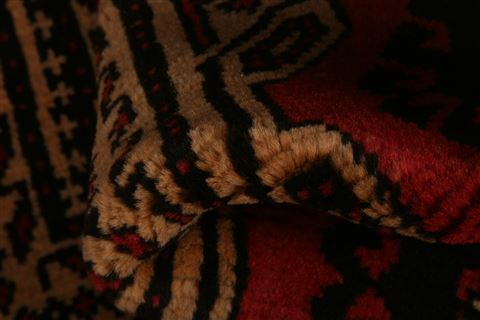 Baluch Red Hand Knotted 33 X 59 Area Rug 100-27842 Image 1