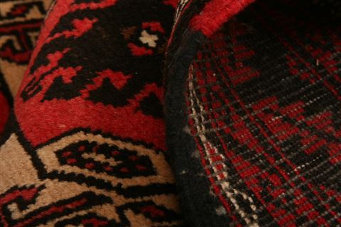 Baluch Red Hand Knotted 33 X 59 Area Rug 100-27842 Image 2