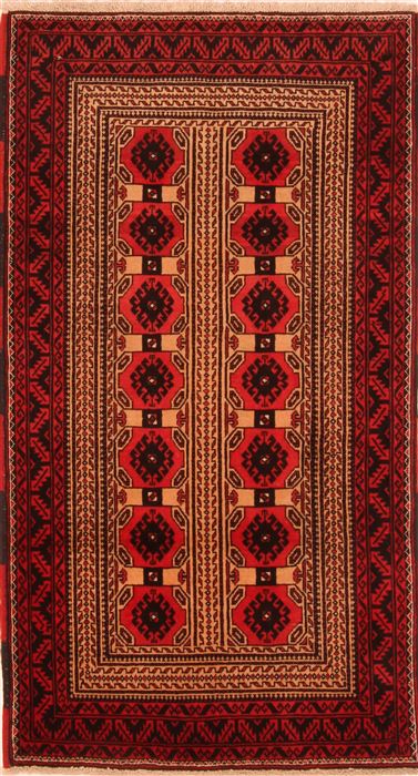 Baluch Red Hand Knotted 33 X 59 Area Rug 100-27842 Image 0
