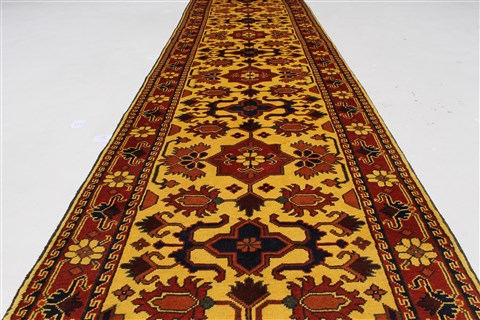 Turkman Brown Runner Hand Knotted 28 X 105 Area Rug 250-27843 Image 10