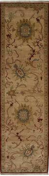 Chobi Beige Runner Hand Knotted 2'10" X 10'2"  Area Rug 250-27844