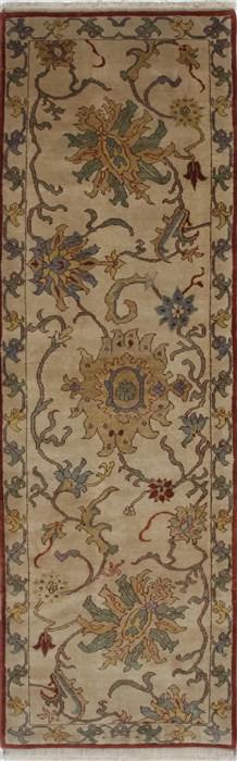 Chobi Beige Runner Hand Knotted 210 X 811  Area Rug 250-27847 Image 0