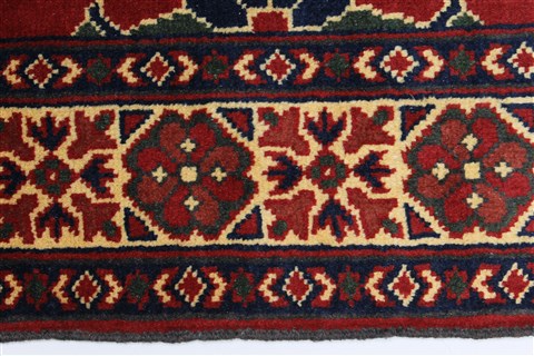 Kazak Red Runner Hand Knotted 27 X 105 Area Rug 250-27848 Image 2