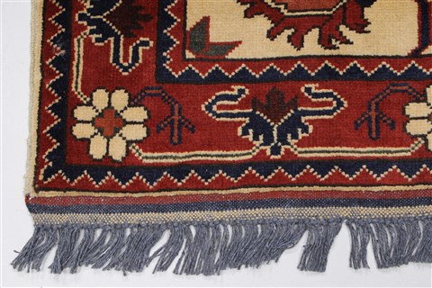 Kazak Beige Runner Hand Knotted 29 X 910 Area Rug 250-27849 Image 5