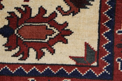 Kazak Beige Runner Hand Knotted 29 X 910 Area Rug 250-27849 Image 7