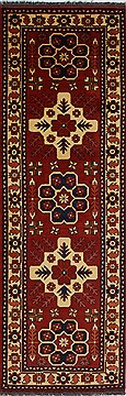 Indian Turkman Blue Runner 6 to 9 ft Wool Carpet 27853