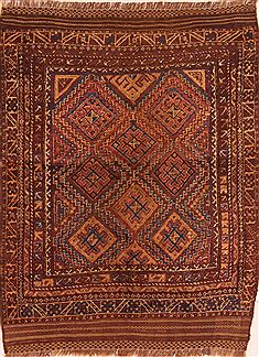 Baluch Red Hand Knotted 4'6" X 6'2"  Area Rug 100-27854