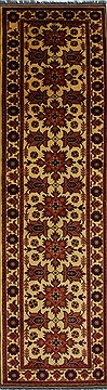 Indian Turkman Brown Runner 10 to 12 ft Wool Carpet 27857